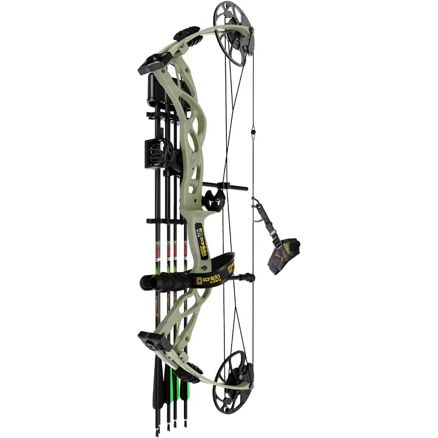 Sanlida Dragon X9 Ready to Hunt Compound Bow Package for Adults Archery Compound Bow and Arrow Set 0-70 Lbs Draw Weight No Bow
