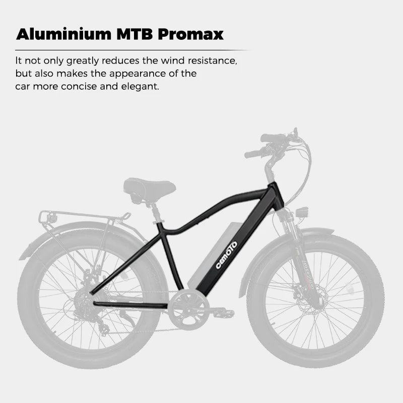 Fat Tire MTB Electric Bike for Adults,48V15.6ah Li-ion long range battery,1400W Peak BLDC motor 26“*4 E mountain bike man women