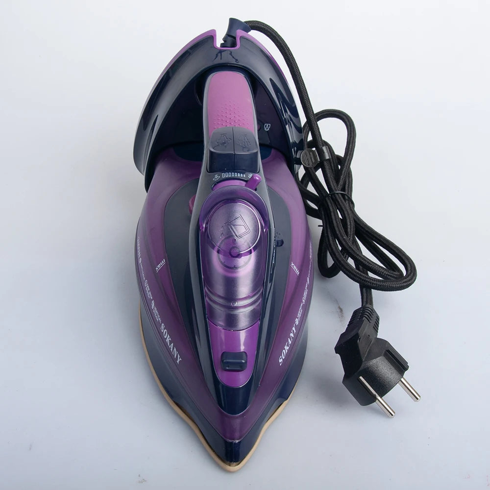 Steam Iron for Clothes, 2400W Rapid Even Heat, Portable Steam-Dry & Steam Iron - Non-Stick Ceramic Soleplate Home Steam Iron