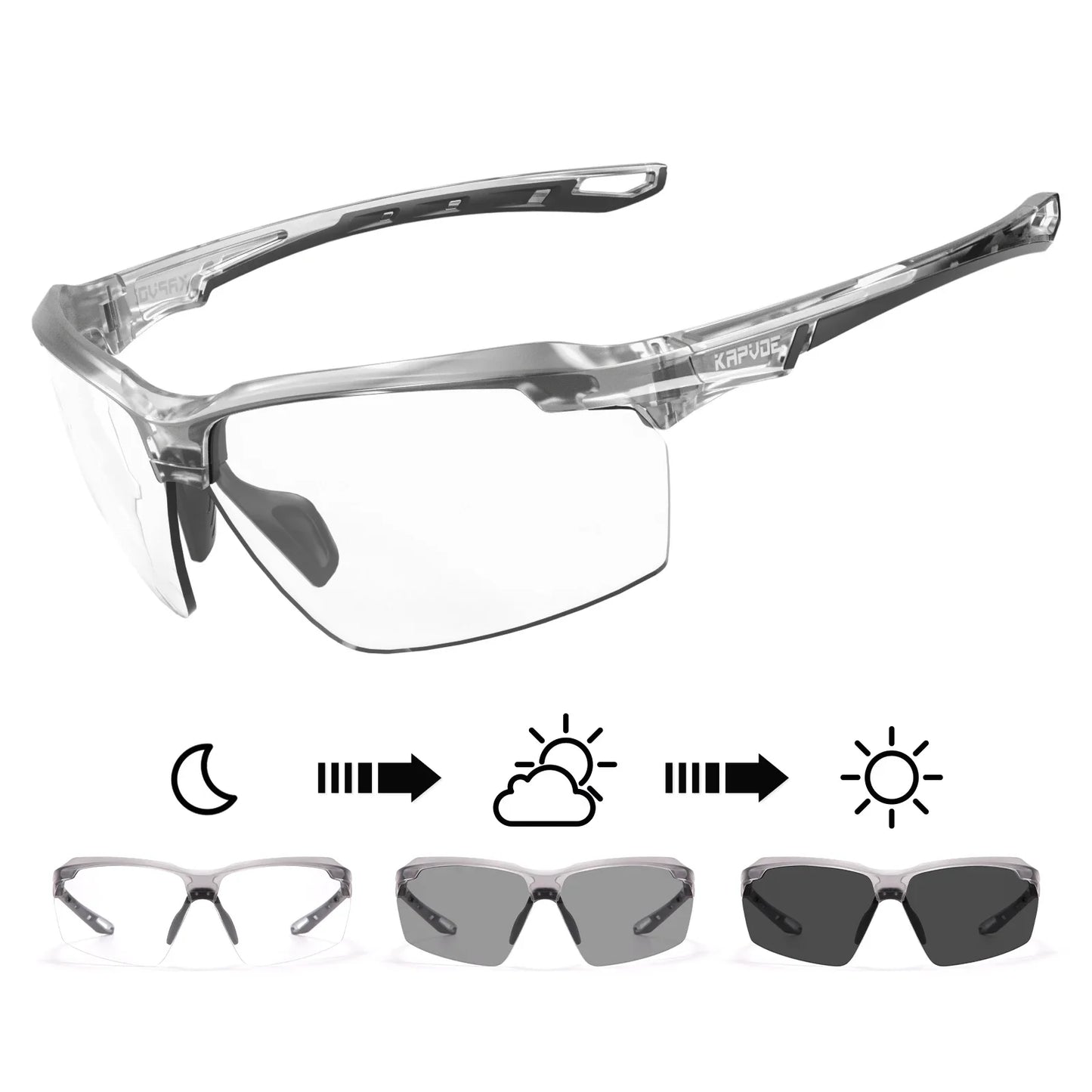 Men's Photochromic Sunglasses Fashion Luxury Sun Glasses for Driving Fishing Cycling Glasses Golf Women Bike Goggles MTB Bicycle
