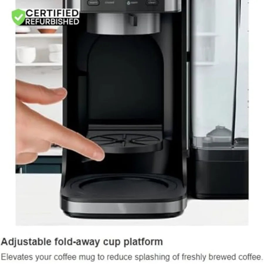 DualBrew Hot Iced Coffee Maker for Home and Office Use with Advanced Temperature Control and Dual Brewing Functionality Enhance
