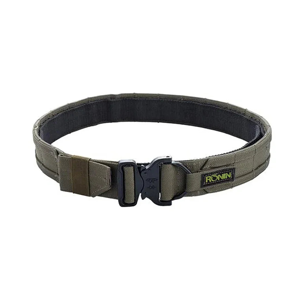 38cm 1.5 inch Width Ronin Style Tactical Molle Belt Outdoor Hunting Double Layer Belt Molle System Belt