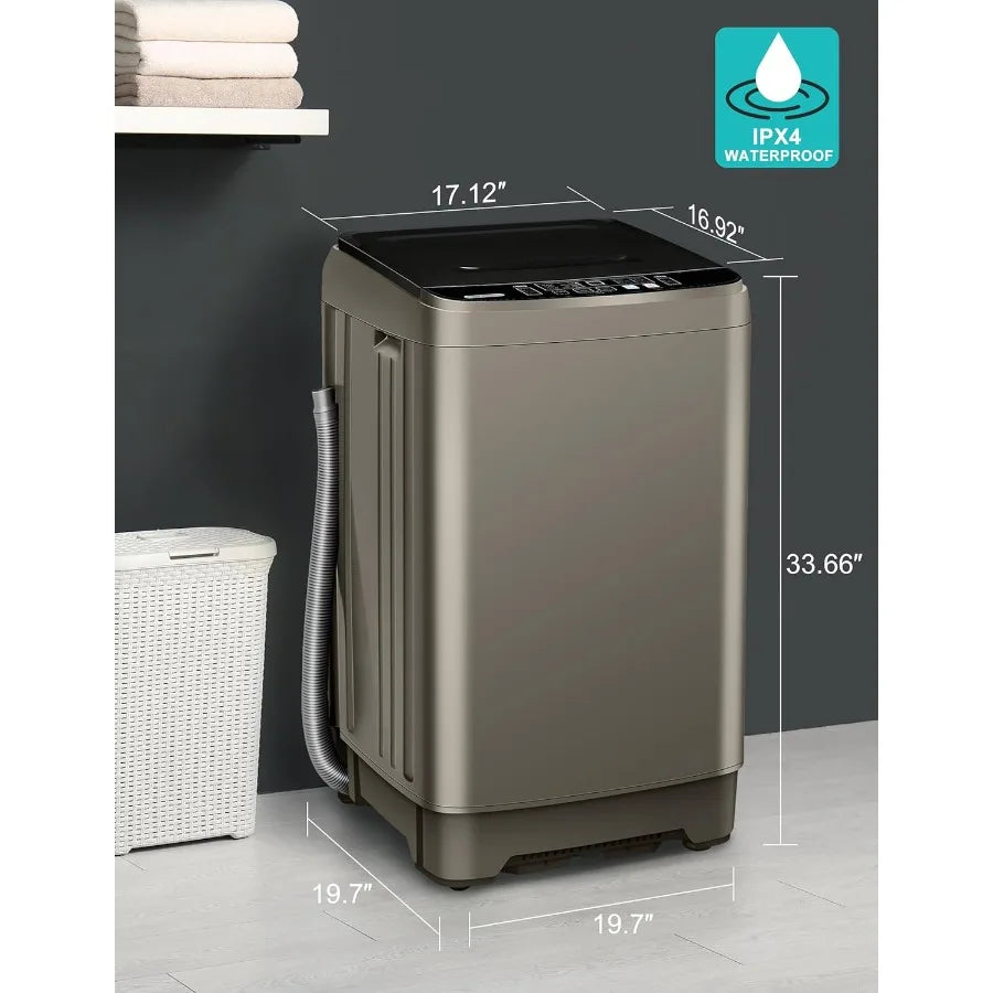 Portable Washing Machine 2.0 Cu.ft FullAutomatic Compact Washer with LED Display for Apartments Homes and Dorms Features 10 Was