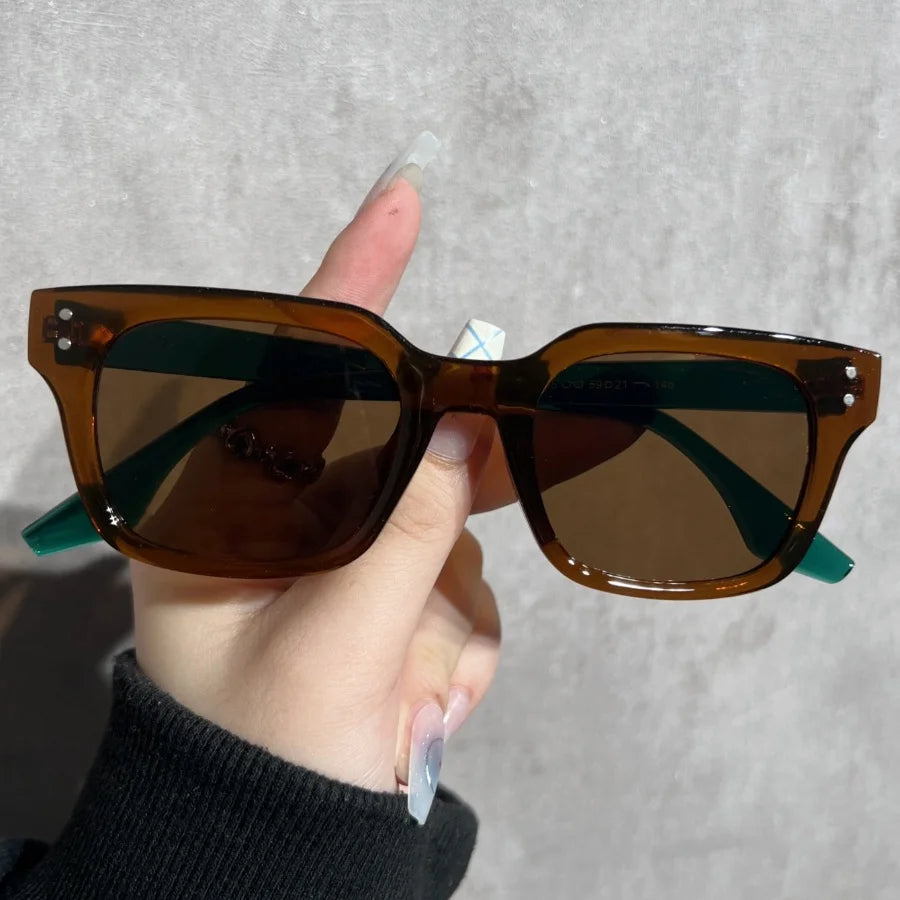 1Pc Men's Fashion Glasses New High-End Trendy Square Frame Personality Versatile Hip-Hop Cool Christmas Gift Daily Party Gatheri