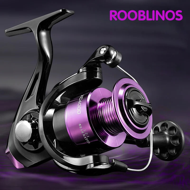 ROOBLINOS XC Spinning Reel 1000-5000 - 5.2:1 Gear Ratio, 10+1 Bearings, Lightweight Graphite Body, Left/Right-Hand Design