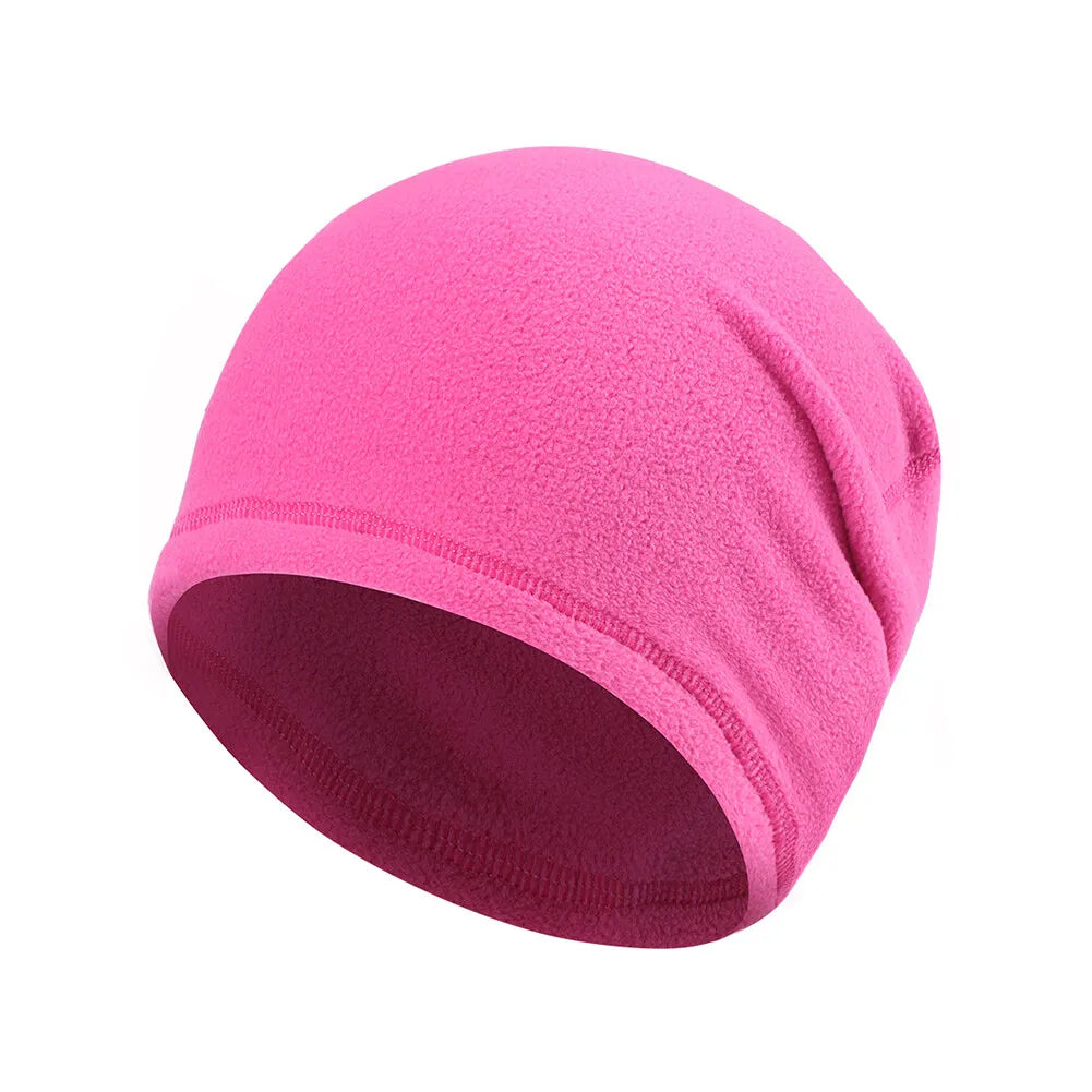 Winter Fleece Skull Cap Helmet Liner Cycling Running Ski Thermal Beanie Hat Slouchy Cap for Men Women Thick Windproof Watch Cap