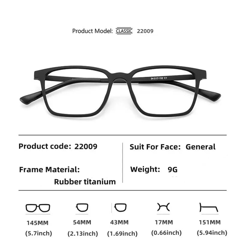 High Quality Pure Titanium Men Anti Blue Light Presbyopia Eyewear Reading Glasses with Diopter 100 150 200 250 300 350 400