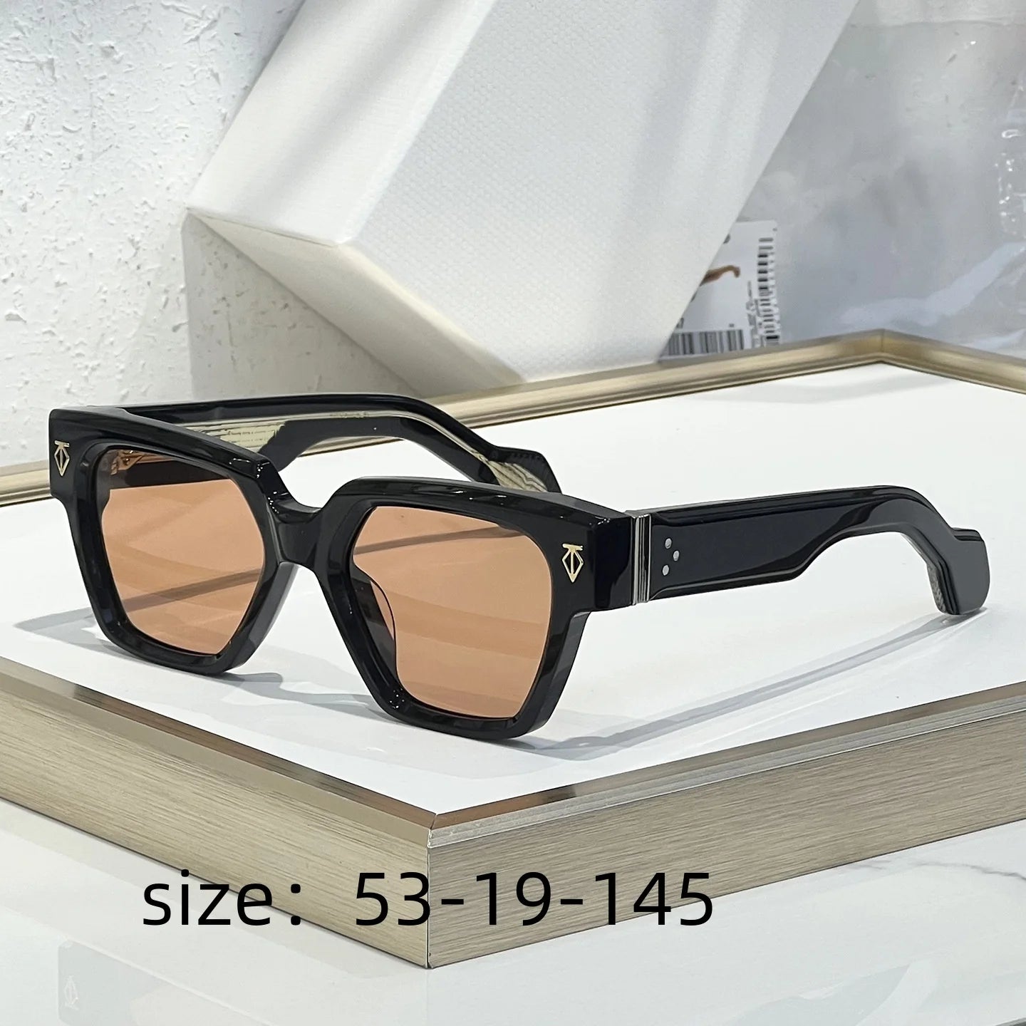 INS UTOPIA UV400 Thick Acetate Handmade Square Sunglasses Designer Trendy Eyewear Top Quality for Men and Women
