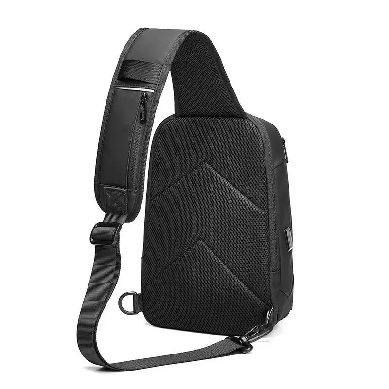 EURCOOL Men's Shoulder Bag Multifunction Anti-theft Waterproof Male Crossbody Bag Casual Sling Chest Pack With USB Port Bolsas