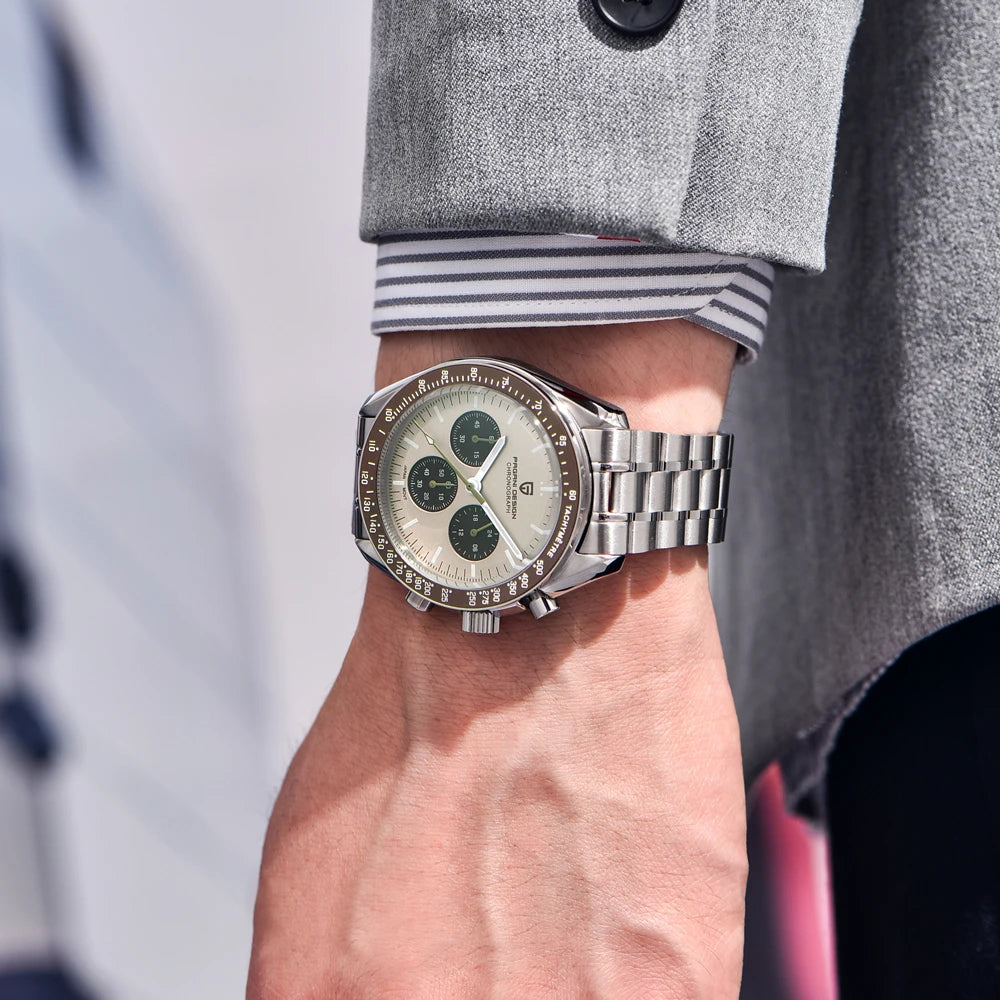 PAGANI DESIGN Saturn Men's Watches Top Luxury Quartz Watch For Men Chronograph Wristwatches AR Sapphire Waterproof Luminous Gift