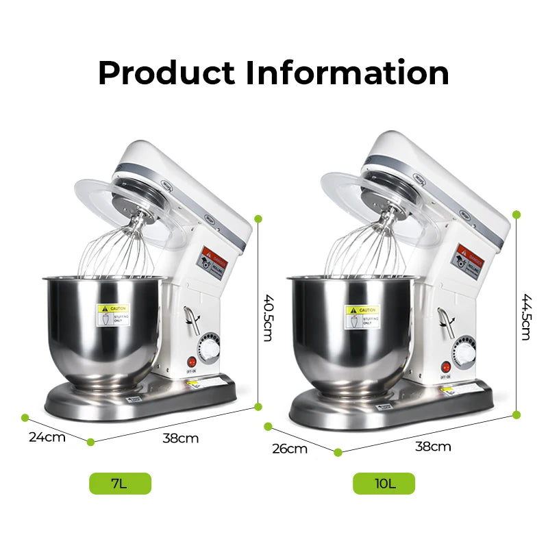MOSEENER Commercial Electric Planetary Food Mixer 5L-70L Capacity Removable Bowl Bread Dough Mixer For Household Use Mixer