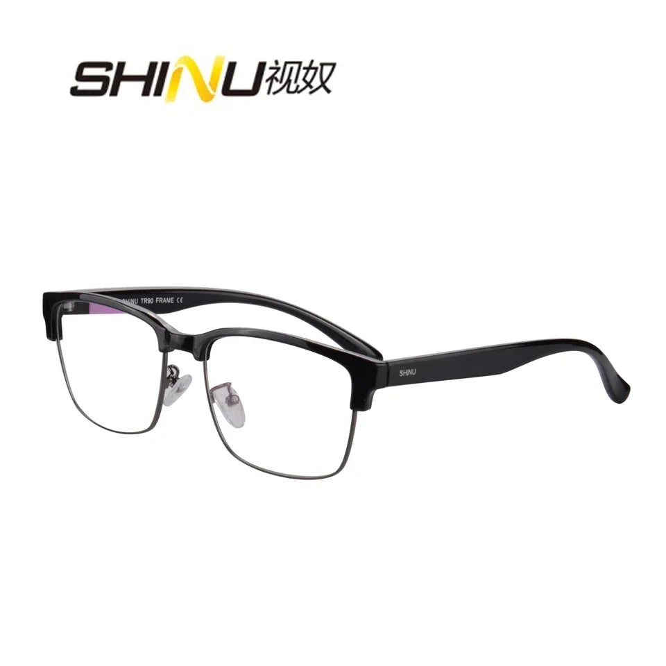 SHINU brand photochromic reading glasses man intelligent progressive multifocal lenses smart multifocal grade glasses eyepieces