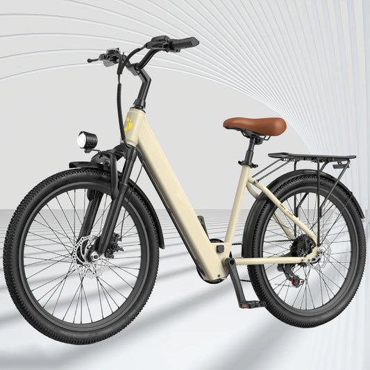 24" Electric Motorcycles Mountain E Bike for Adults, 600W Peak Motor Ebike 22.9Mph 34.5Miles 13.3AH Adults Electric Bicycle