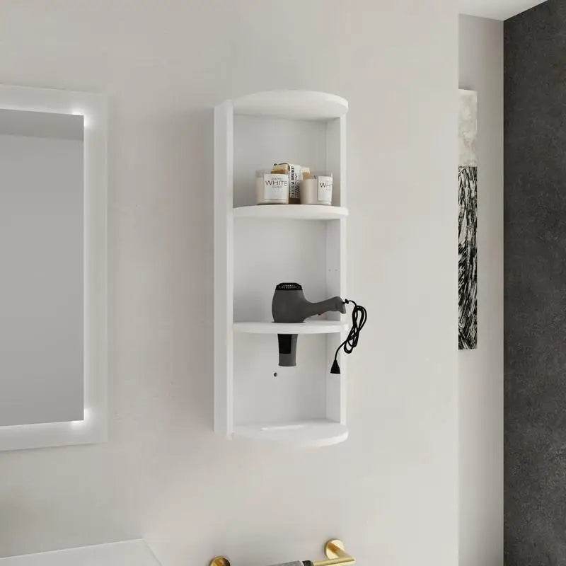 12 Inch Wall-Mounted Bathroom Storage Rack, Floating Design, Easy Assembly