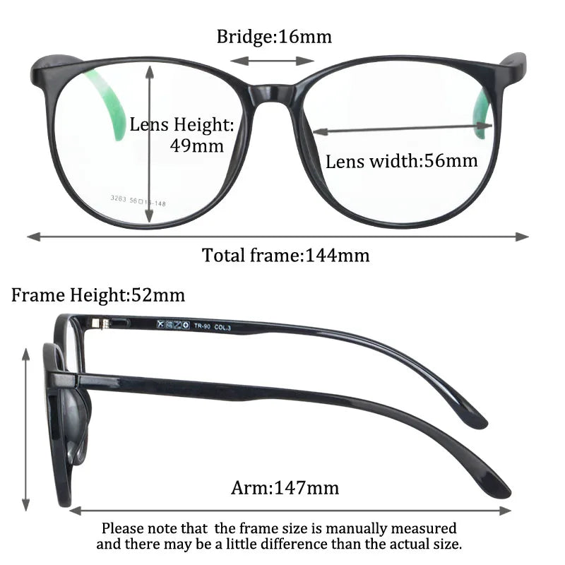 Big size plastic eyeglasses for Women Preacription Glasses Multifocal Reading Glasses Myopia Lenses photochromic sunglasses l