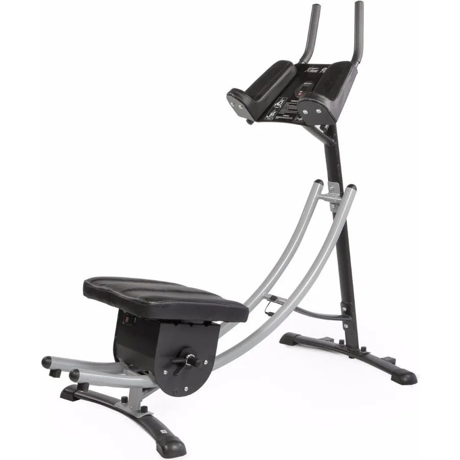 Ab Machine Abdominal Workout Crunch Fitness Exercise Equipment Silver/Black