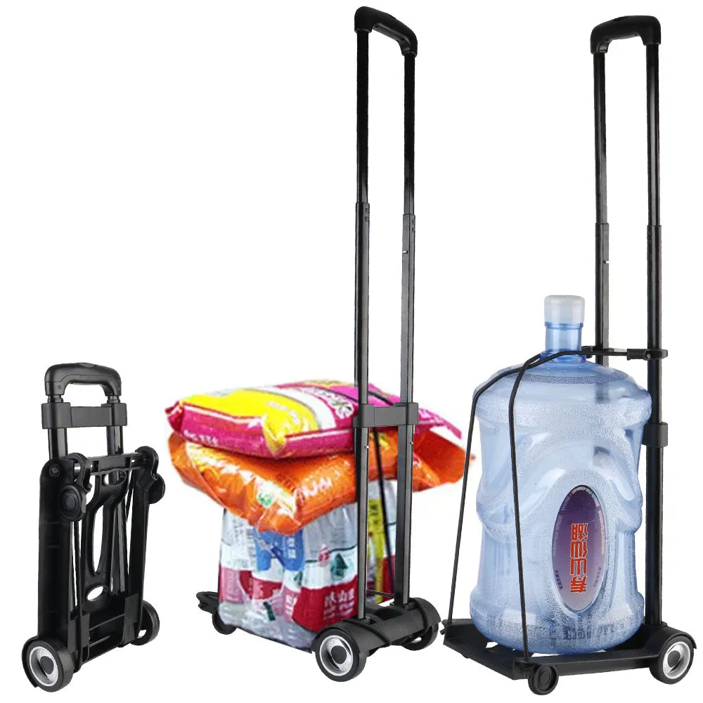 Foldable Luggage Dolly Rolling Carts With Wheels Portable Fold Dolly Utility Rolling Carts With Wheels with Wheels