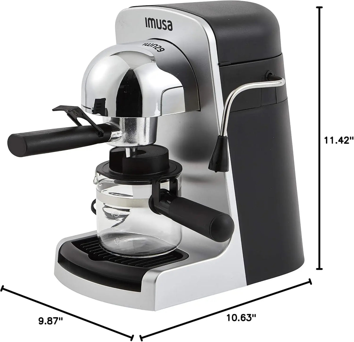4cup Electric Bistro Espresso Cappuccino Maker, Silver
