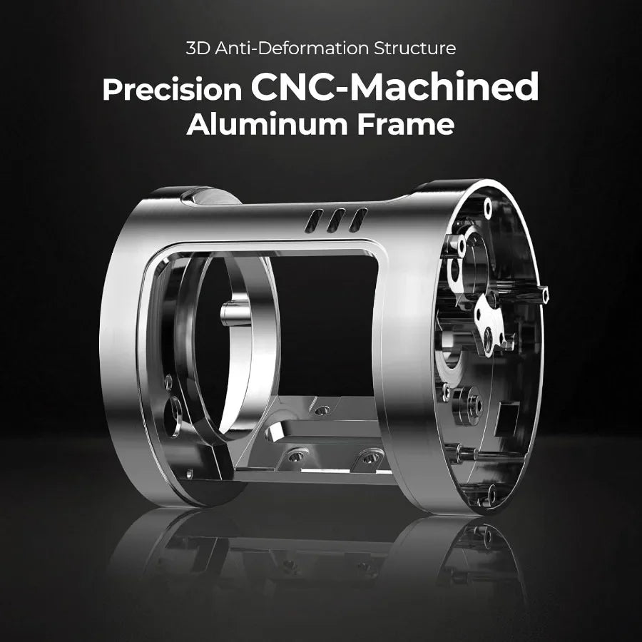 Chaos Pro Baitcasting Fishing Reel CNC Machined Aluminum Body Round Catfish Reel with 25LB Max Drag Waterproof Trolling Reel wi