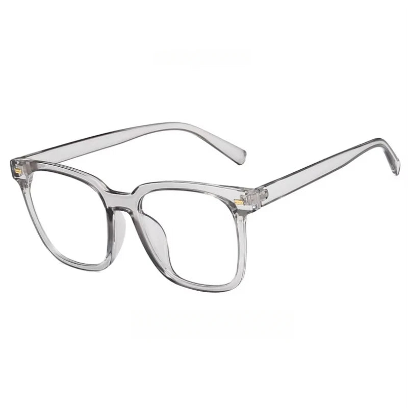 Large Frame Glasses, Anti-blue Transparent Lenses, Retro Classic Casual Women's Sunglasses, Suitable for Daily Reading