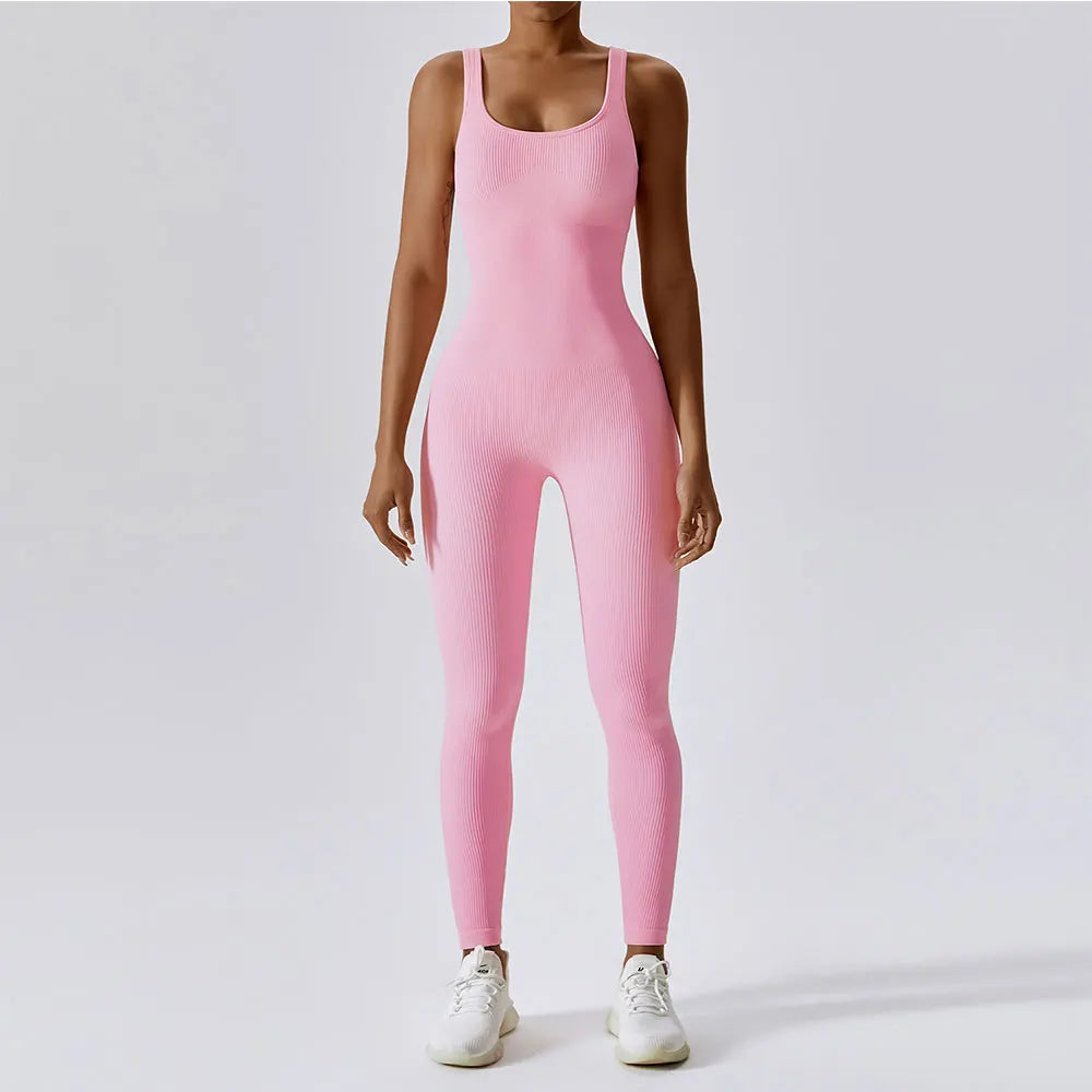 Yoga Set Women One-piece Yoga Suit Women Dance Romper Fitness Bodysuit Workout Siamese Sportswear Seamless Gym Sports Playsuit