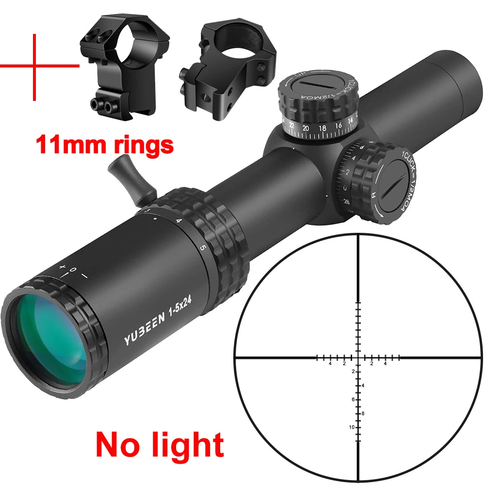 1-5x24 SFP LPVO Rifle Scope Tactical Optics Scope Hunting Scope Number Reticle Hunting