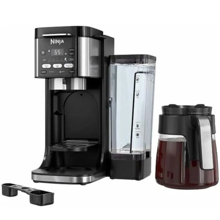 DualBrew Hot Iced Coffee Maker for Home and Office Use with Advanced Temperature Control and Dual Brewing Functionality Enhance