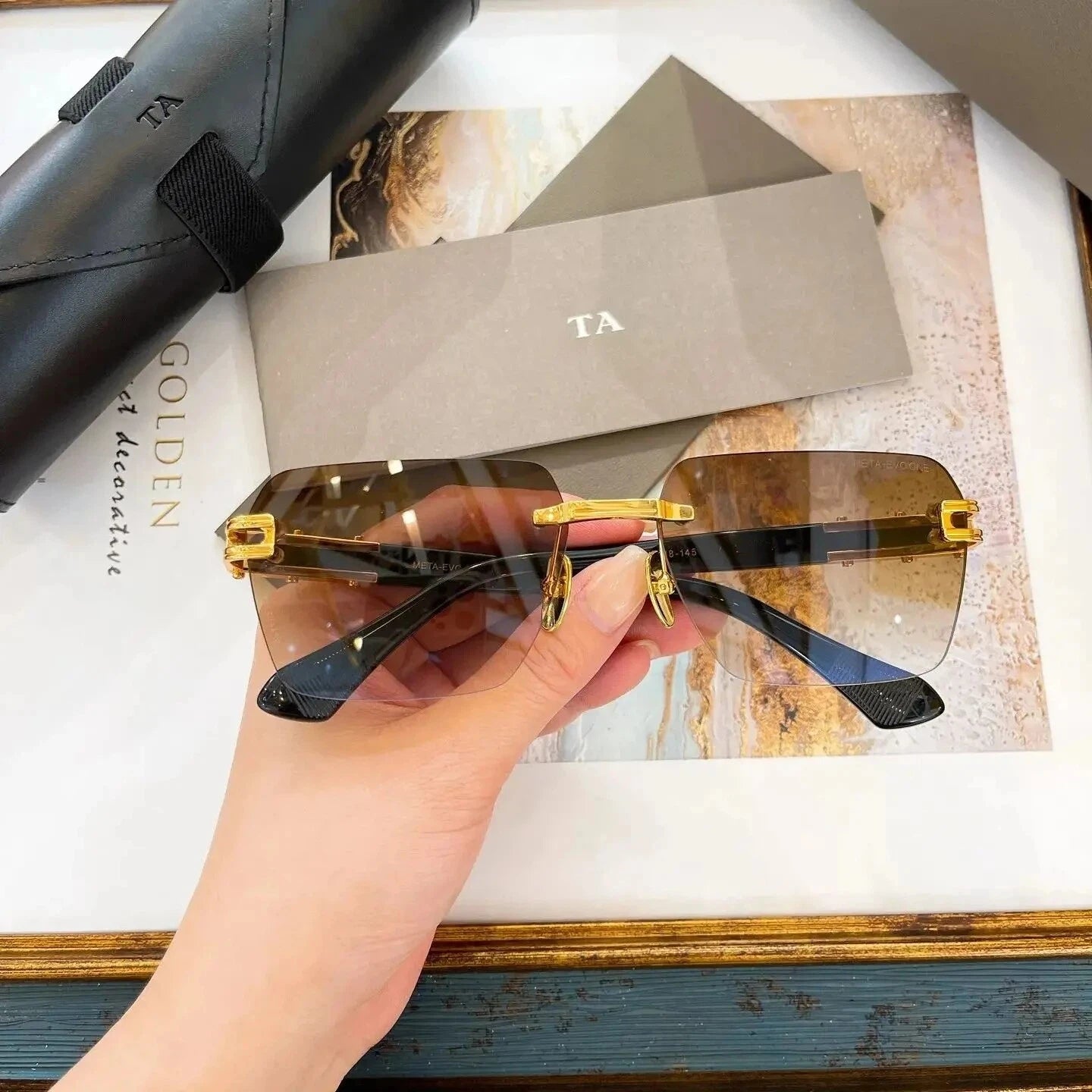 Original Factory For DIYTA DT META-EVO ONE DTS147-A With Brand Box Boundless Oversized Clear Lens Retro Men Women Sunglasses