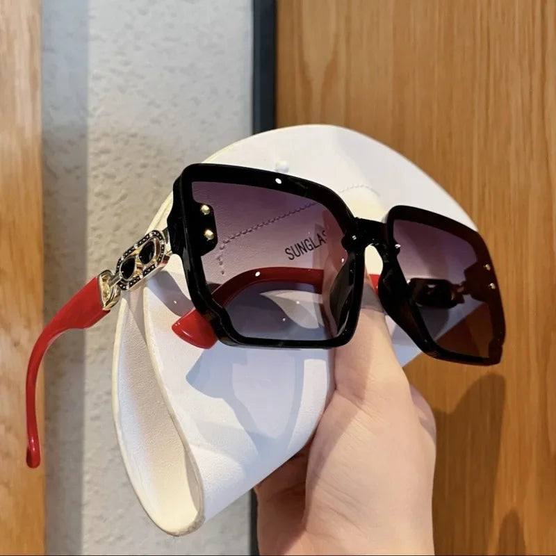 Women's Sunglasses High-definition Light Luxury Rectangular Frame Sunglasses Fashionable Trendy Eyeglass Frames and Sunglasses