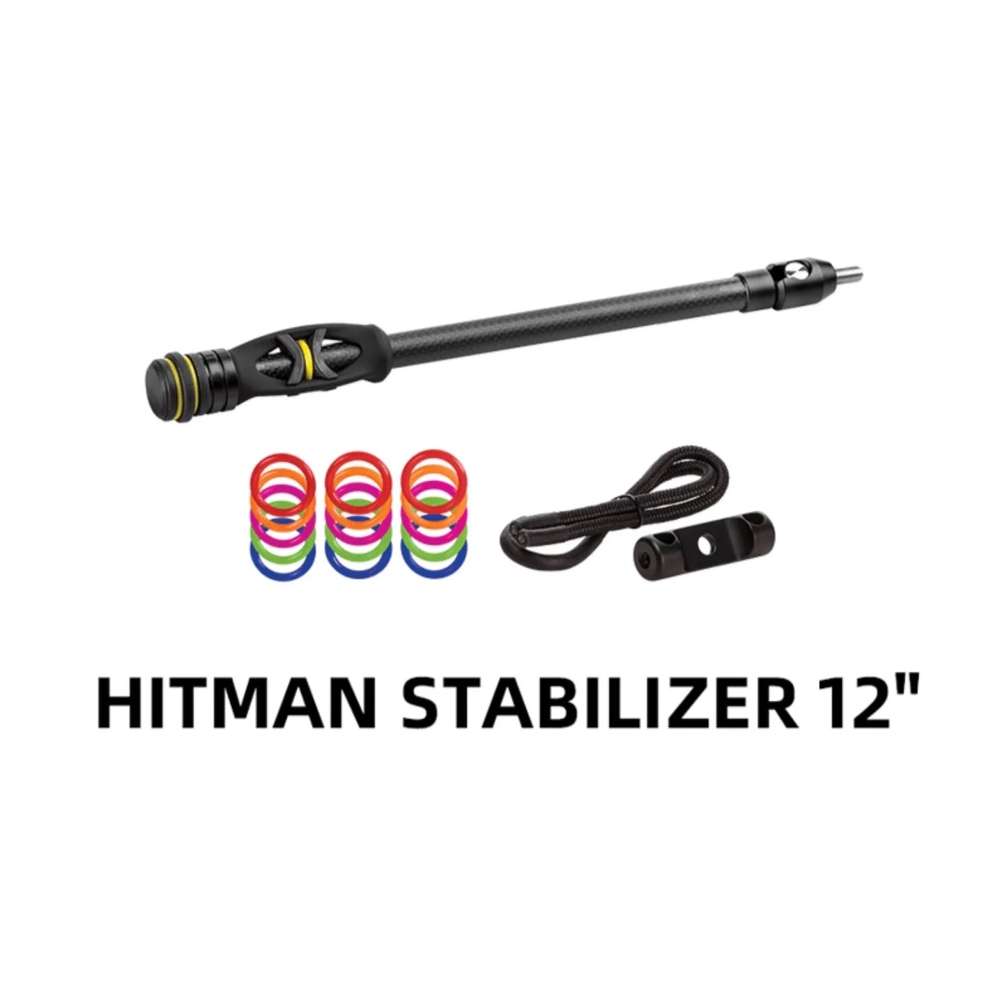 6" 8" 10" 12" Compound Bow 3K Carbon Fiber Balance Bar Archery Stabilizer Shock Absorber Damper Hunting Shooting Accessories