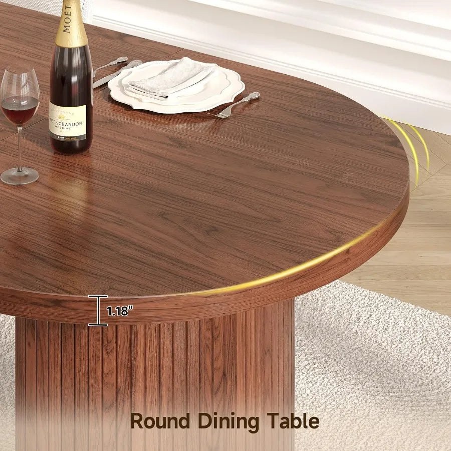 70.8 Inch Oval Dining Table for 48 People with Curved Fluted Wood Strip Base MidCentury Modern Design Kitchen and Living Room D