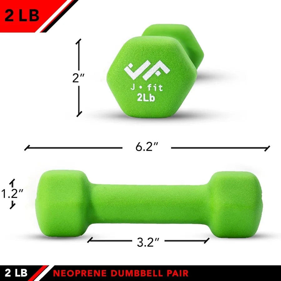 Neoprene Dumbbell Set, Vinyl Coated Hand Weights for Home Gym, Strength Training, Fitness, Aerobics