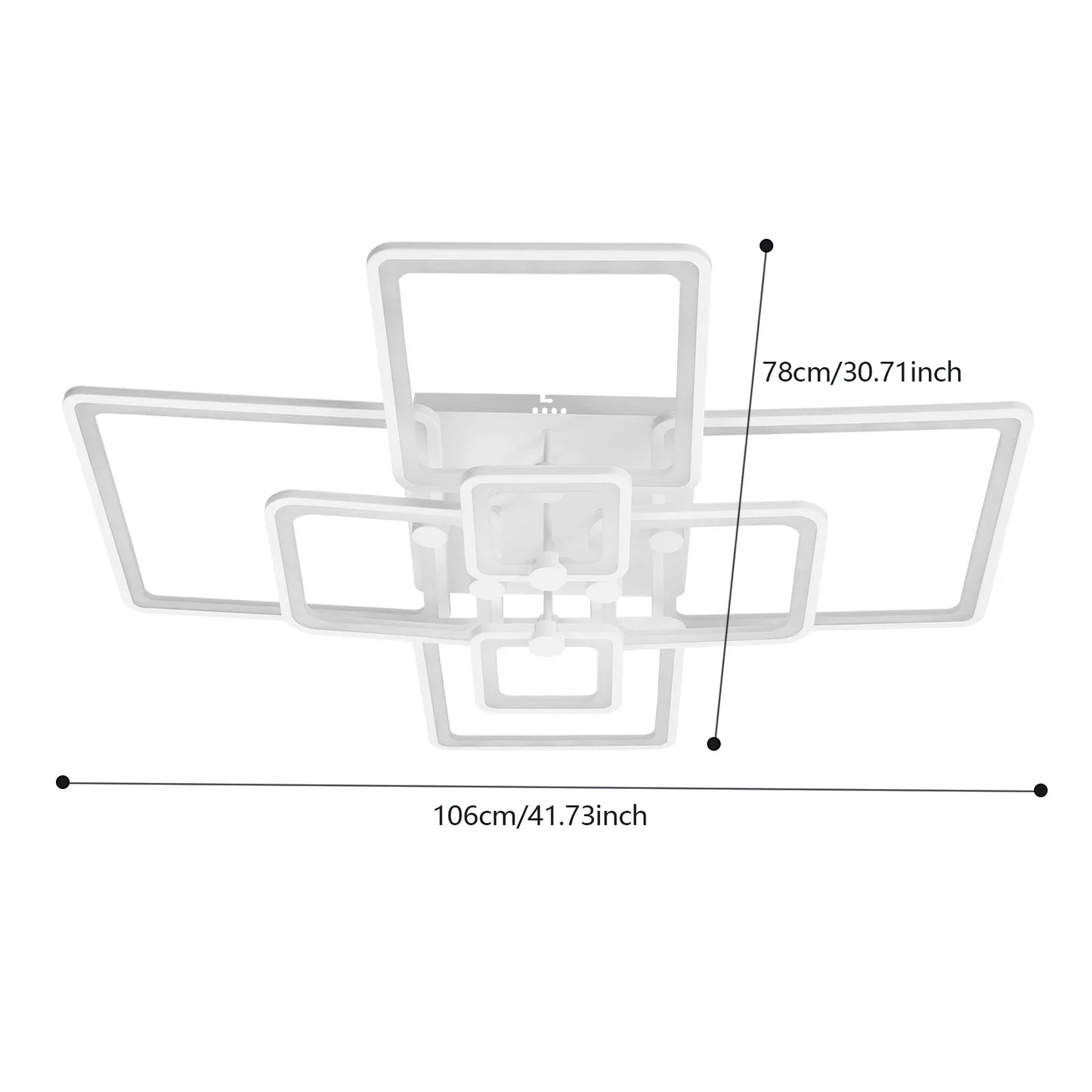 8-Head Ceiling Light, AC100-265V LED Ceiling Light with Remote Control, Dimming Ceiling Light Fixture Indoor