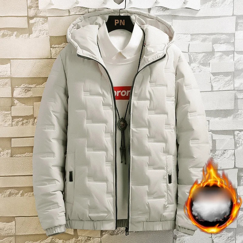 2024 Casual Autumn Winter Jacket Men Bomber Jacket Thicken Men Fashion Clothing Streetwear Cotton Padded Jacket Slim Fit Coat