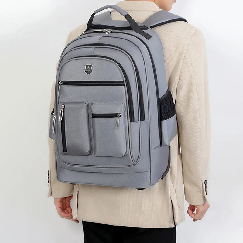 Rolling Backpack for Adults Travel Laptop Backpack with Wheels Carry on Luggage for Business Trip College Commute