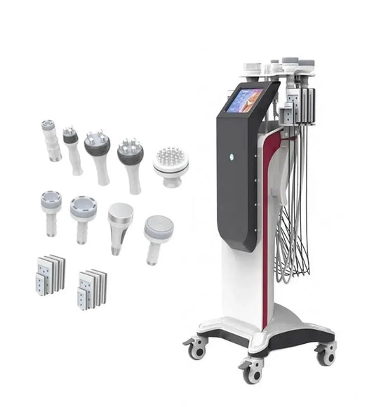 80K 10 in 1 Cavitation Vacuum Body Slimming Machine Cavitation Lipolaser Pads Fat Burning Cellulite Reduce Body Sculpting Device