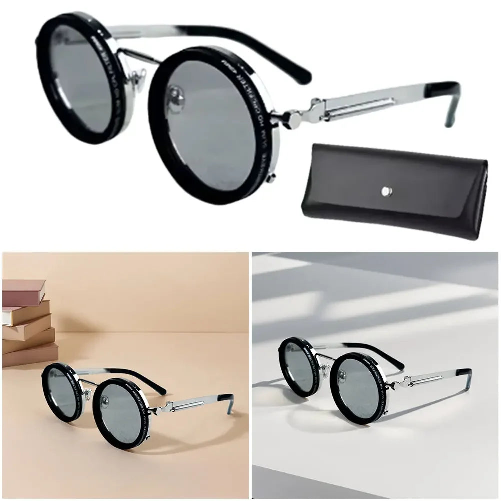 Fishing Rounded Polarized Glasses with ND Filter Lenses Polarized Sunglasses Fishing Filter Glasses for Men Driving Fishing
