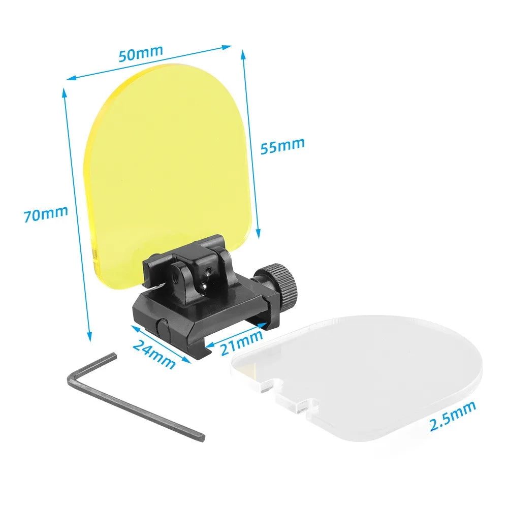 Tactically Foldable 20mm Goggles Protector Rifle Sight Scope Protector Lens Paintball Hunting Airgun Eye Protection Accessory