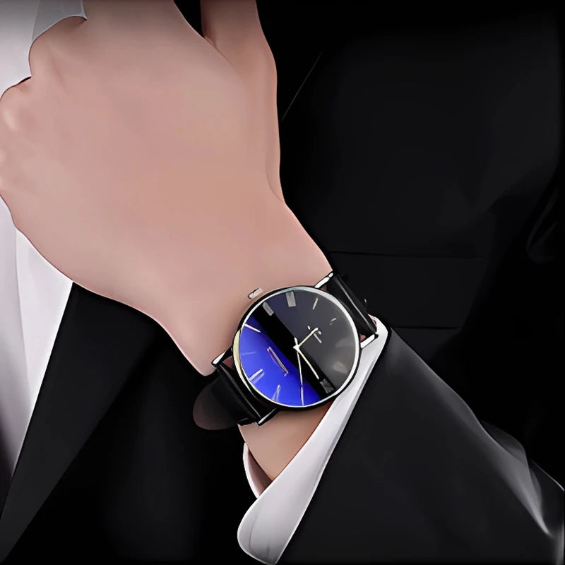 Men's Watches Top Brand Fashion Casual Men Quartz Wristwatches Leather Belt Simple Business Mens Watch Reloj Hombre Kol Saati