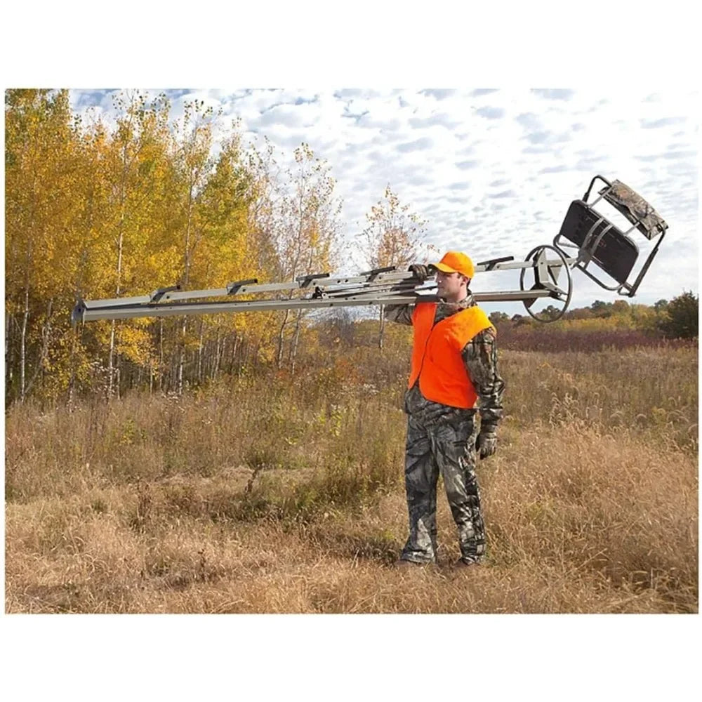 HOME.12' Tripod Deer Stand Tower for Hunting Climbing Hunt Seat, Hunting Gear Equipment Accessories