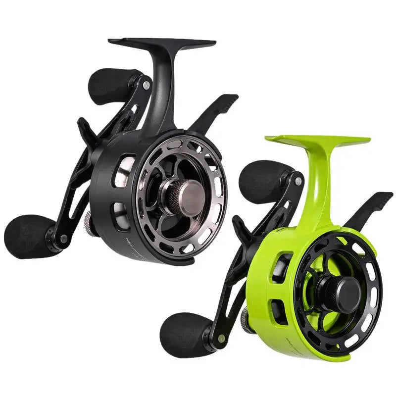 Ice Fishing Reel Large Spool Diameter Inline Freespool Reel Wear-Resistant 31 BB Ice Fishing Gear for Sea Lake Pond Metal Spool