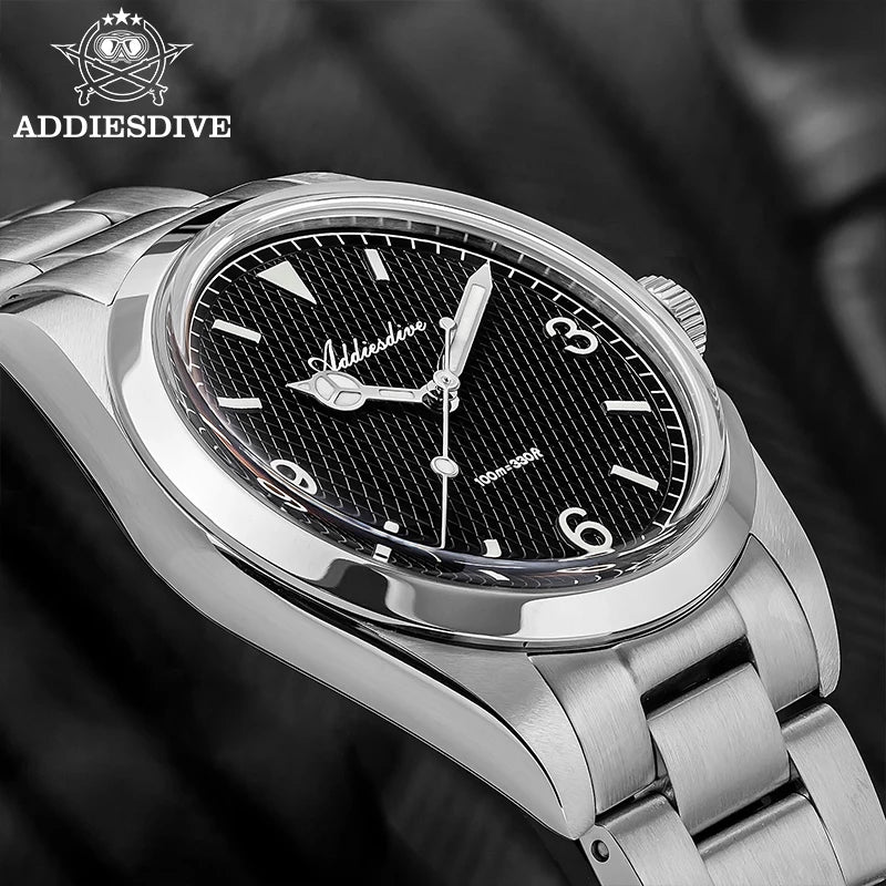 ADDIESDIVE new men's analog watch bubble mirror glass 100 meters luminous men's quartz watch and women's couple watches AD2096