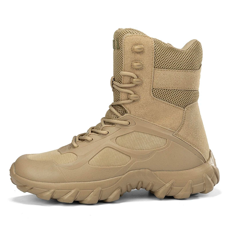 Winter Combat Training Boots Work Shoes Lightweight Mesh Breathable Military Tactical Boots 34-48 Plus Size Outdoor Hiking Boots