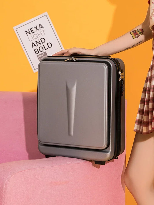 16 Inch Carry on Suitcase Travel Luggage Case Women Small Wash Bag Makeup Case Cabin Luggage Men's Business Portable Suitcase