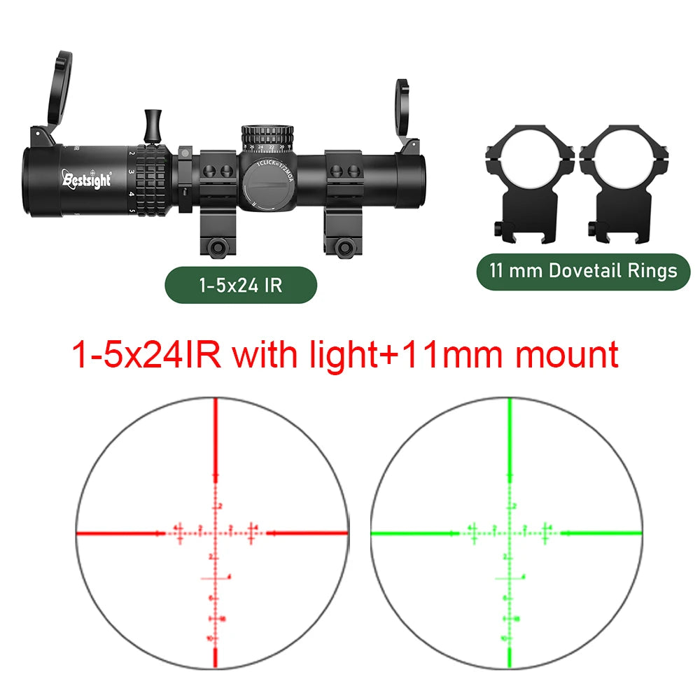 1-5x24 SFP LPVO Rifle Scope Tactical Optics Scope Hunting Scope Number Reticle Hunting