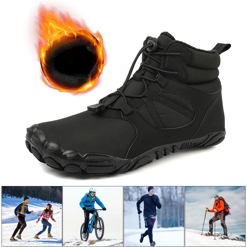 Winter Snow Boots Climbing Shoes Non Slip Thickened Ankle Boots Waterproof High Top for Travel Climbing Hiking