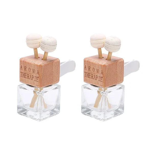 8ml Car Air Freshener Perfume Clip Empty Glass Bottle Fragrance Ornament Vent Outlet Diffuser Empty Essential Oil Glass