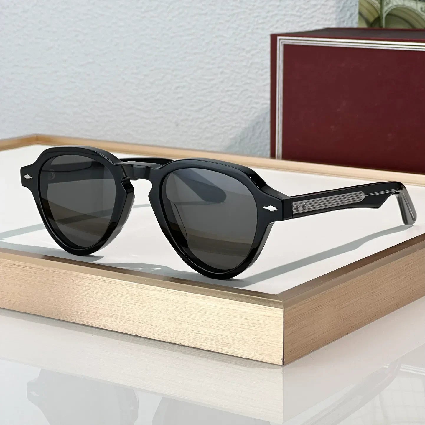 Fashion Sunglasses For Women and Men HATFIELDI Anti-Ultraviolet Retro Plate Full Frame Special design Glasses Random Box