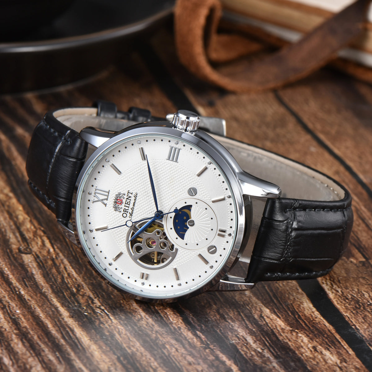 Orient Sport Automatic Mechanical Unisex Watch Full Function World Time Leather Strap