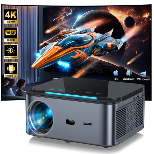 XIWBSY 2025 T07 Projector 30000Lumens Android Projector 8K Decode AutoFocus Projector LED Projector 1080P Home Theater Beamer